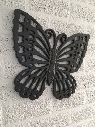 Vlinder - gietijzer - wanddeco